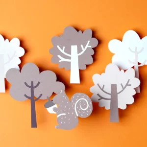 cardboard tree cutout